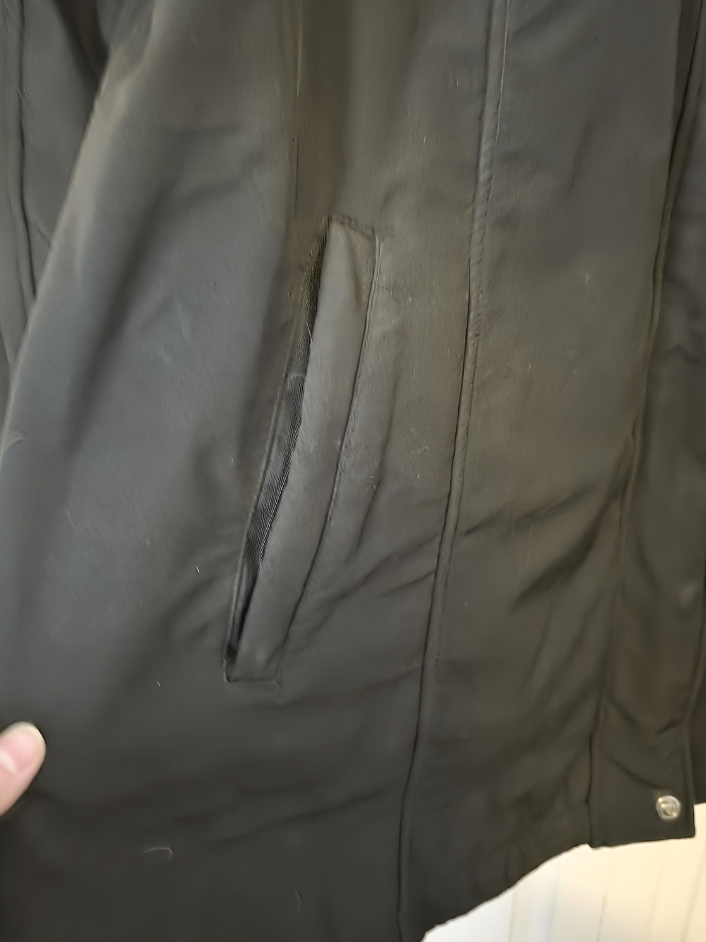 Black Women's Hooded Coat - Casual Lightweight Fall/Winter Jacket - Picture 4 of 10